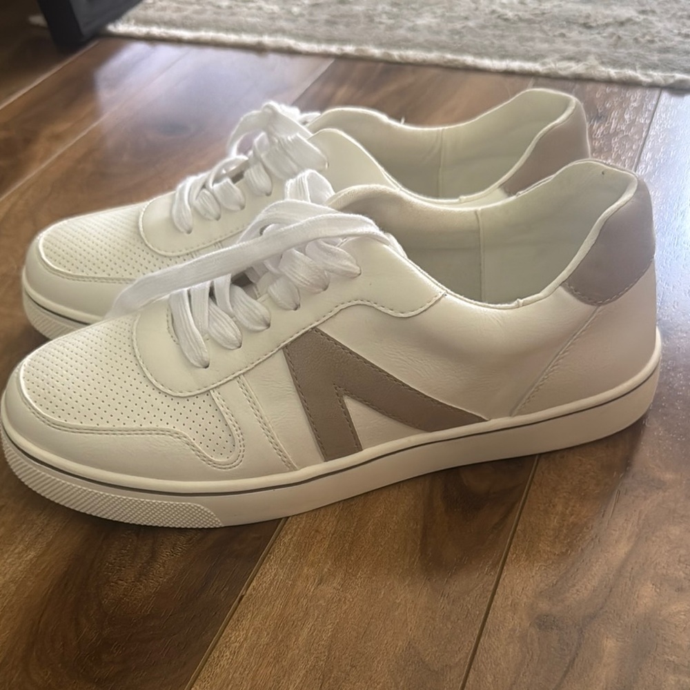 MIA Cream and White Casual Sneakers